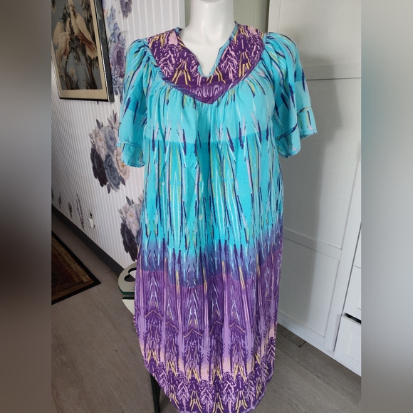 The Vermont Country Store Midi Lounge Dress Size Large Excellent Condition - Picture 1 of 7